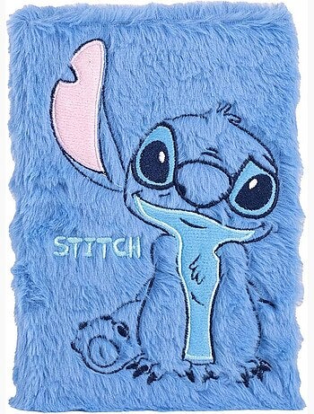 Cuaderno A5 - Stitch - Disney - Cubierta de peluche