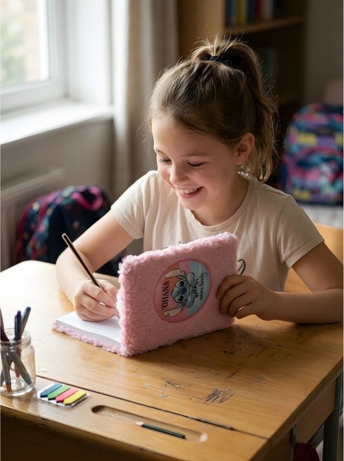 Cuaderno a5 tapa peluche rosa stitch disney - Kiabi