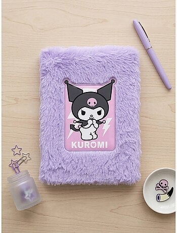 Cuaderno peluche a5 tapa suave kuromi sanrio