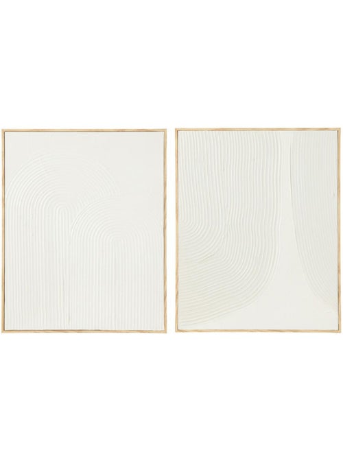 Cuadro con textura, marco de madera - AFIBEL - Kiabi