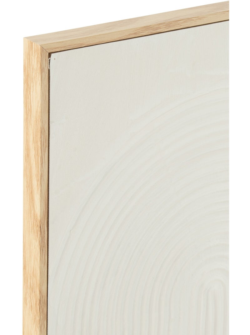 Cuadro con textura, marco de madera - AFIBEL Blanco - Kiabi