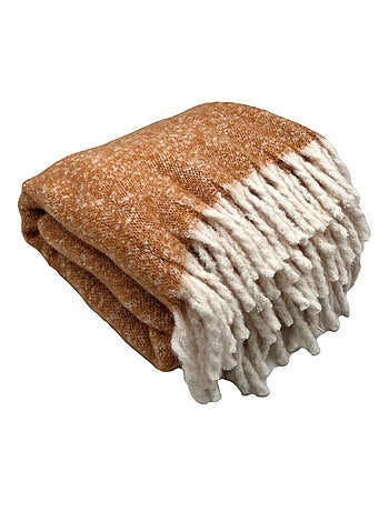 Cuadros efecto mohair con flecos retorcidos