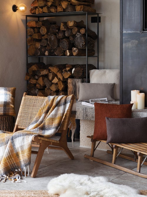 Cuadros escoceses con efecto mohair - Kiabi