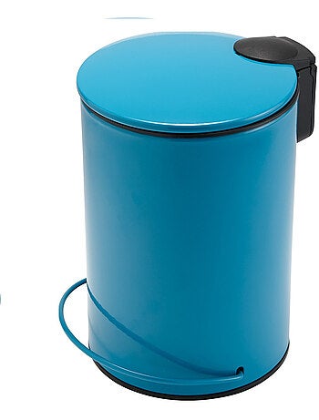 Cubo basura baño con pedal PROJECT 3L metálico azul pato – Guy Levasseur