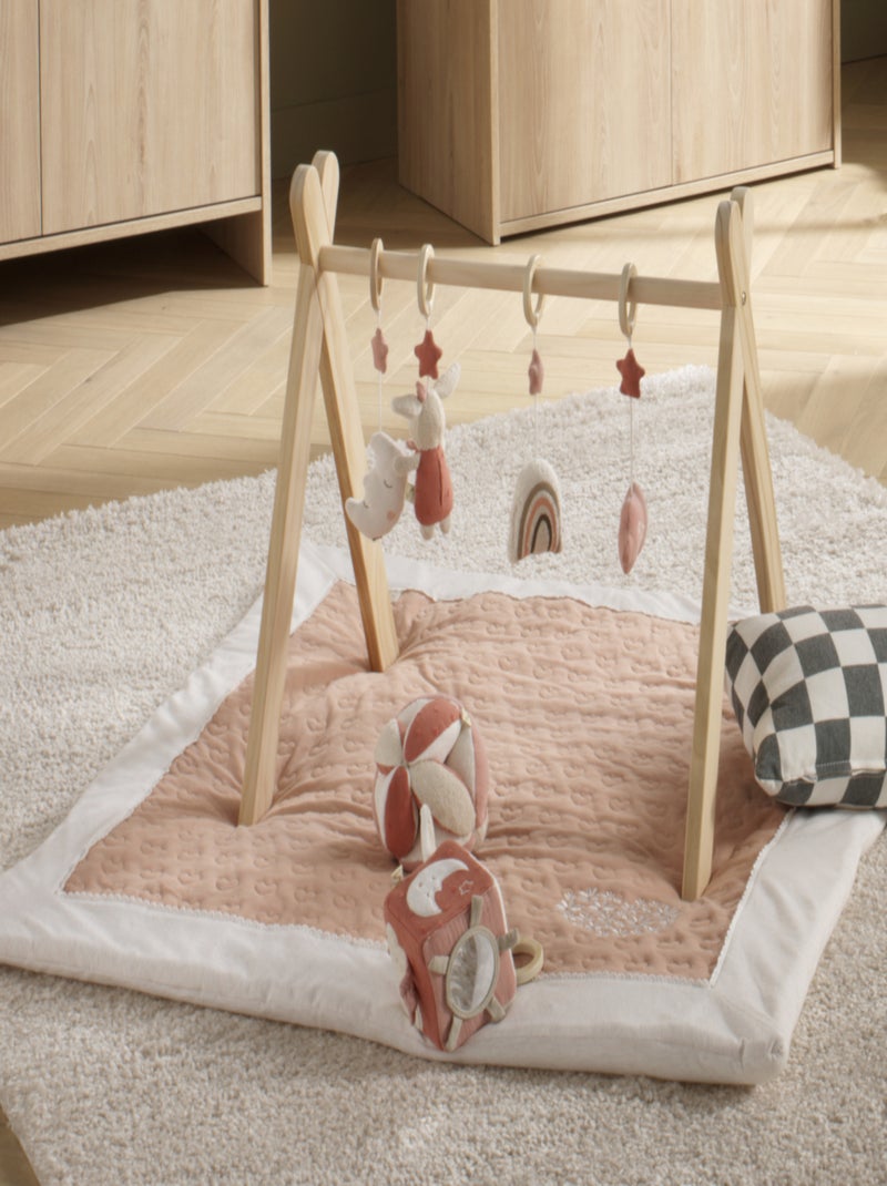 Cubo de actividades para bebé de algodón - SAUTHON Rosa - Kiabi