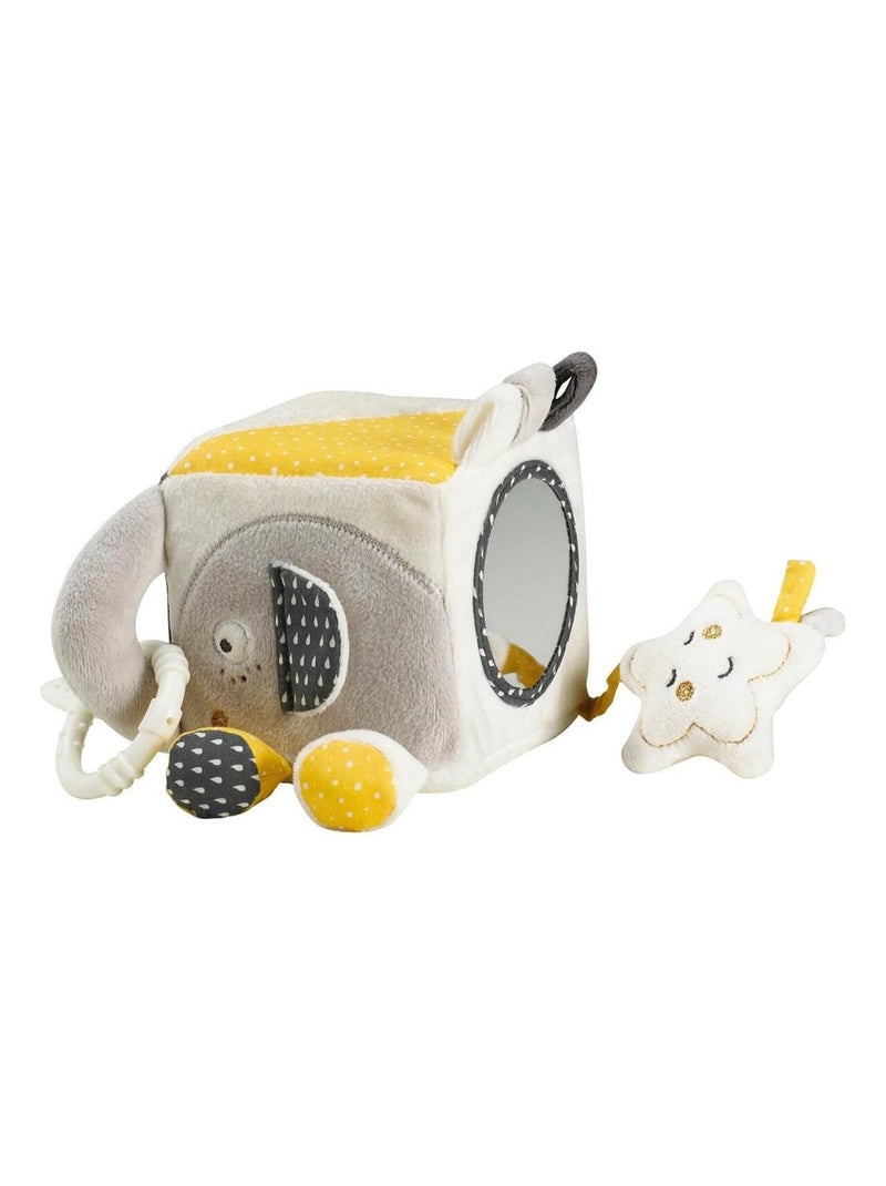 Cubo de actividades para bebé de terciopelo - SAUTHON Gris - Kiabi