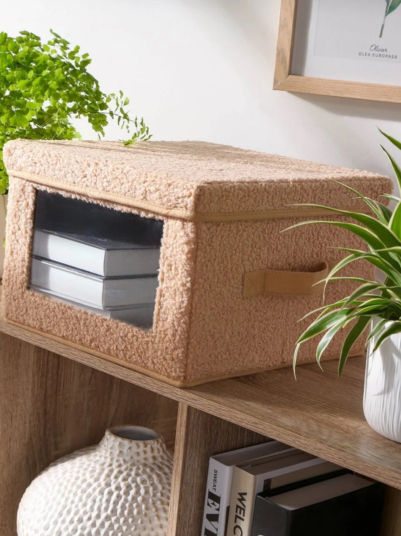 Cubo de almacenaje con ventana BEIGE - Kiabi