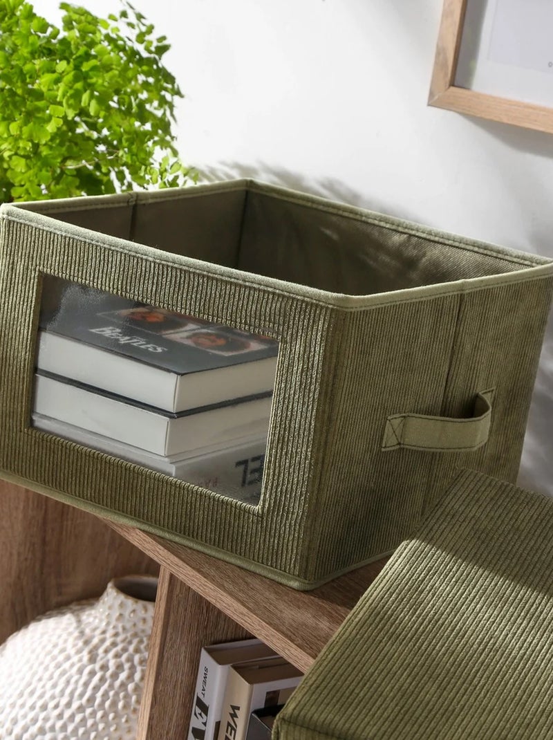 Cubo de almacenaje con ventana KAKI - Kiabi