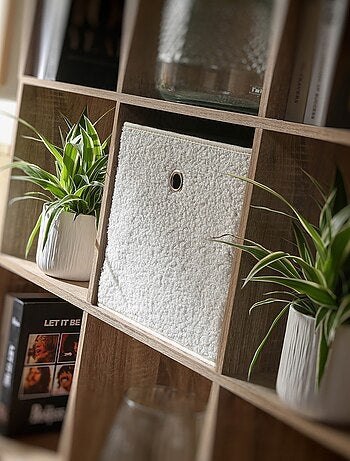 Cubo de almacenaje de punto de rizo