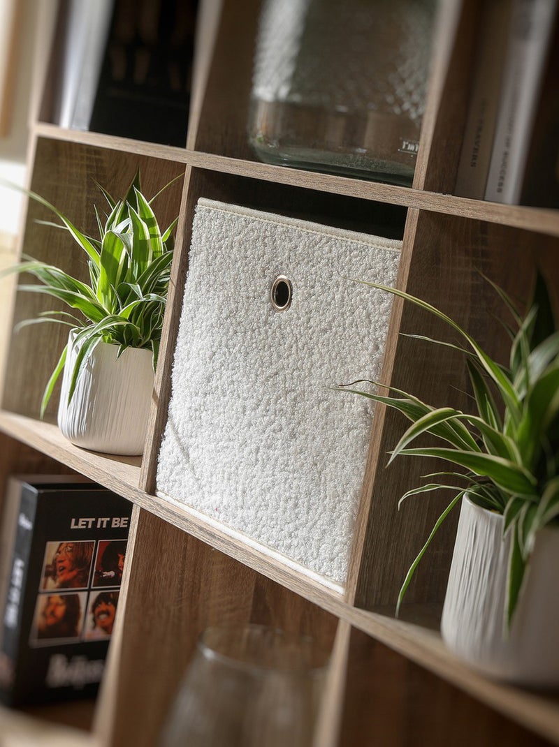 Cubo de almacenaje de punto de rizo BEIGE - Kiabi