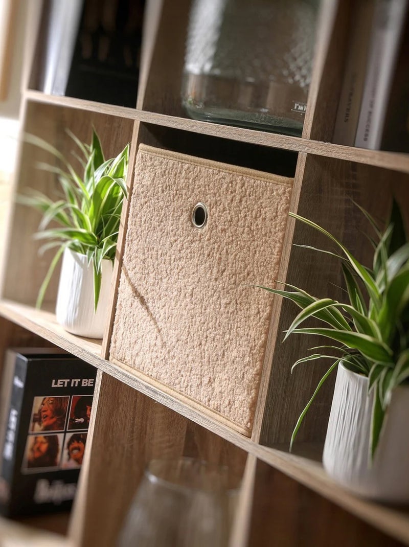 Cubo de almacenaje de punto de rizo BLANCO - Kiabi