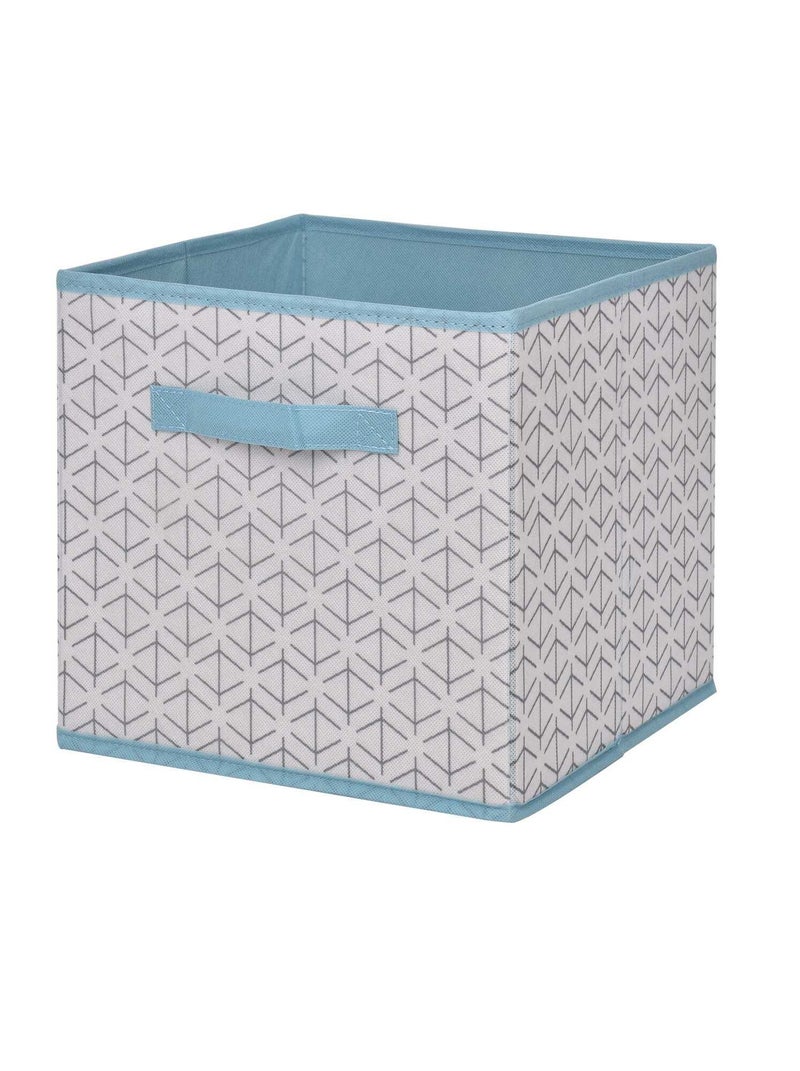 Cubo de almacenaje plegable blanco/azul - Kiabi