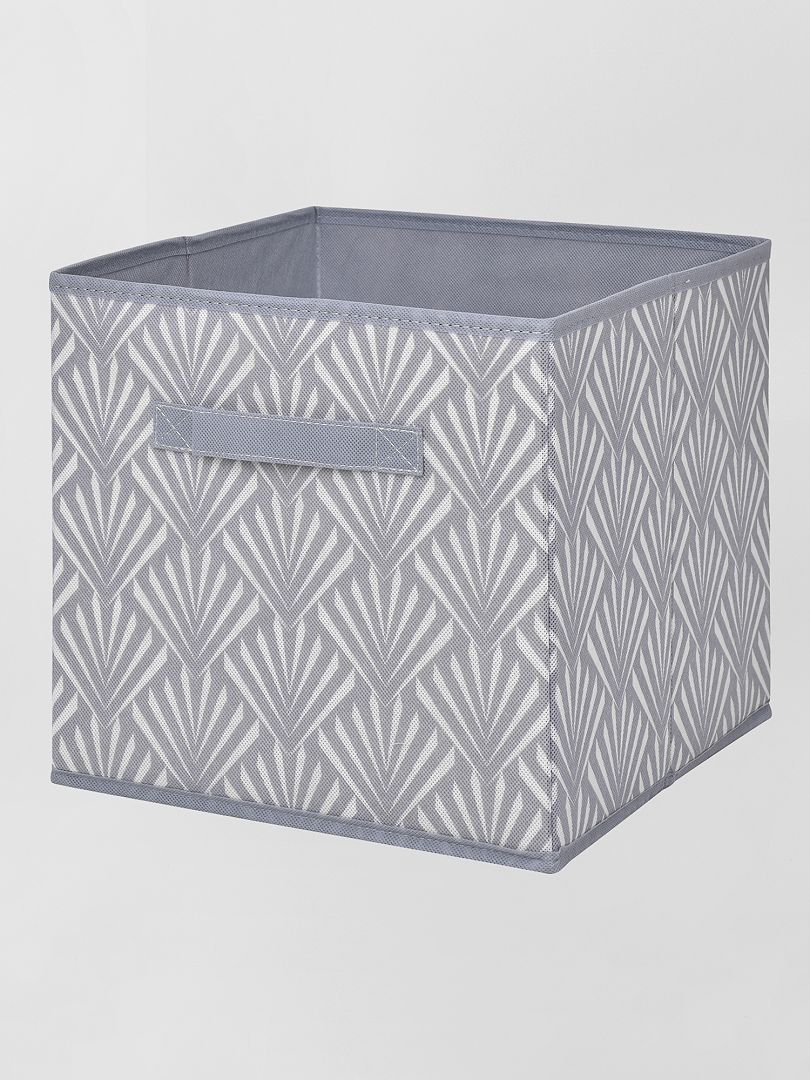 Cubo de almacenaje plegable blanco/gris - Kiabi