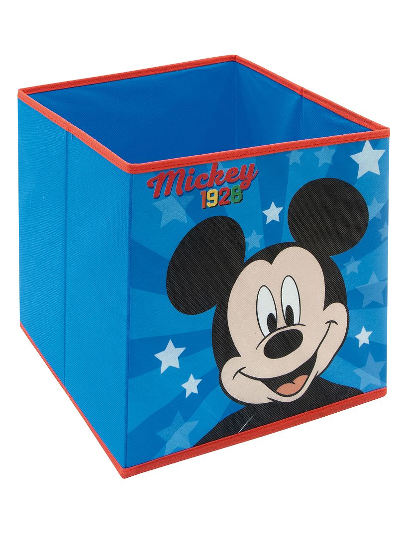 Cubo de almacenaje plegable 'Mickey' azul - Kiabi