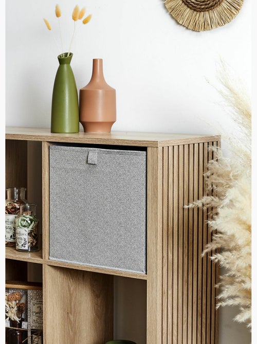 Cubo de almacenamiento plegable, tejido jaspeado - AFIBEL - Kiabi