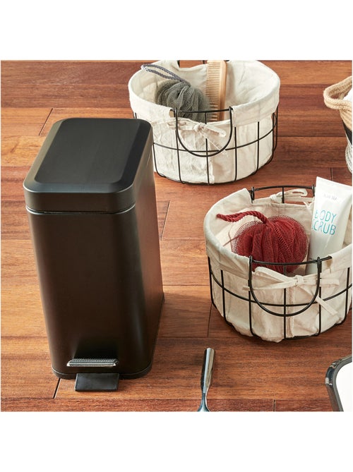 Cubo de basura con pedal para el baño 5 litros - Kiabi