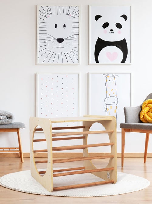 Cubo de escalada Montessori madera parque interior Mamabrum - Kiabi