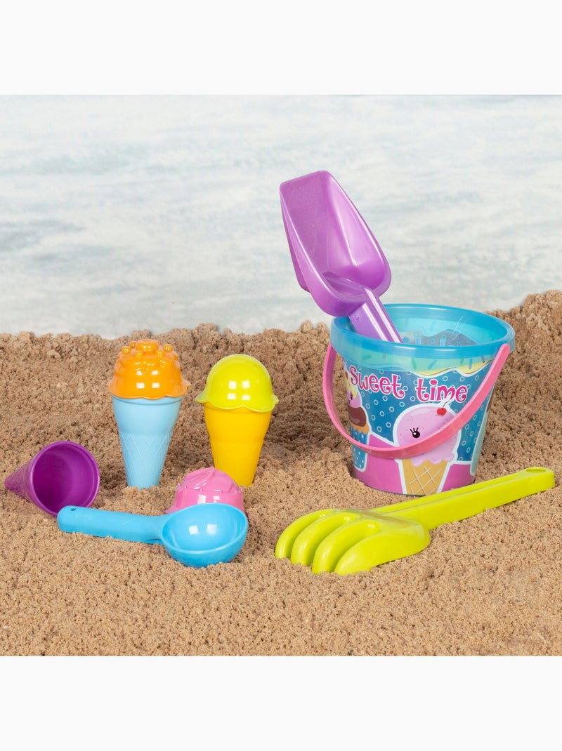 Cubo de playa con accesorios y cangrejo color beach N/D - Kiabi