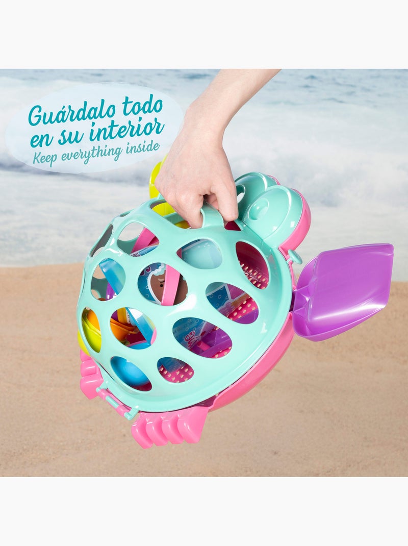 Cubo de playa con accesorios y cangrejo color beach N/D - Kiabi