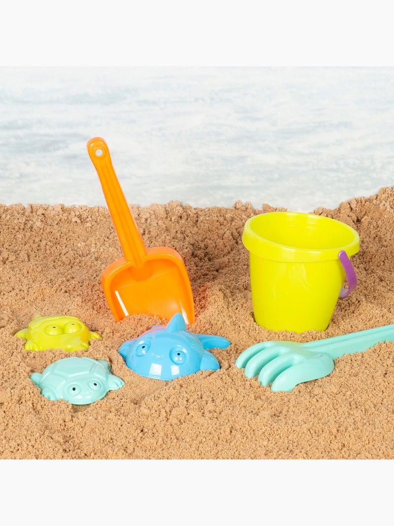 Cubo de playa con accesorios y moldes color beach N/D - Kiabi