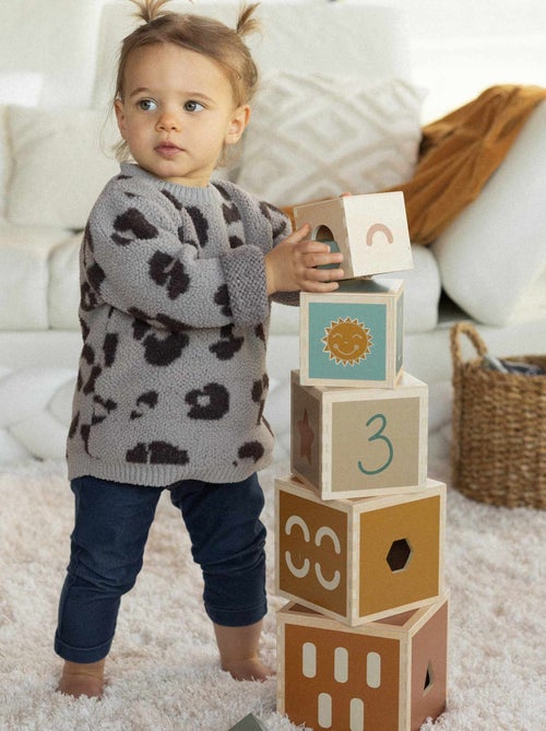 Cubos apilables de madera - Kiabi