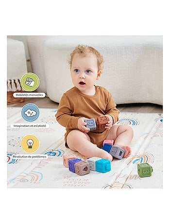 Cubos de estimulación para apilar con sonido - Juego de estimulación | SUPERBE BEBE
