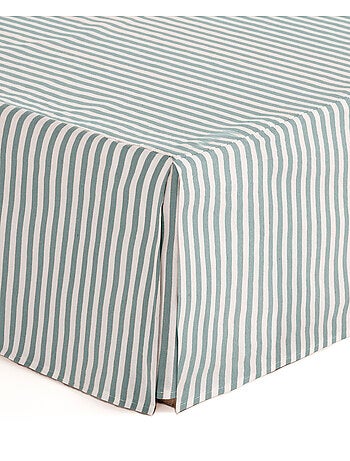 Cubre canapé, faldón protector. Funda de somier a rayas - Gamusi.