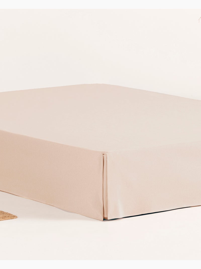 Cubre canapé, faldón protector. Funda de somier lisa - Gamusi. Beige - Kiabi