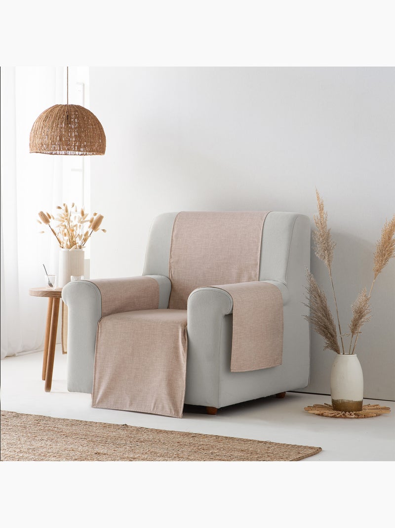 Cubre sofá 1 plaza, con goma ajustable - Gamusi. Beige - Kiabi