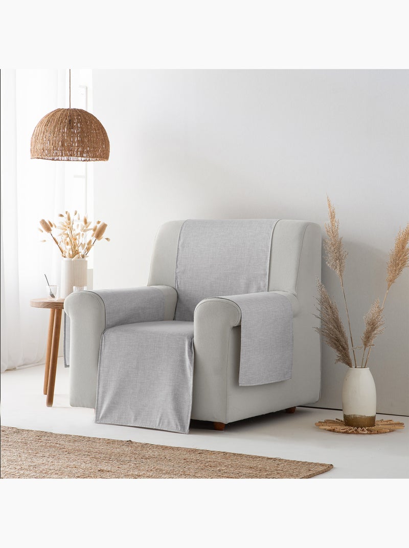 Cubre sofá 1 plaza, con goma ajustable - Gamusi. Gris claro - Kiabi