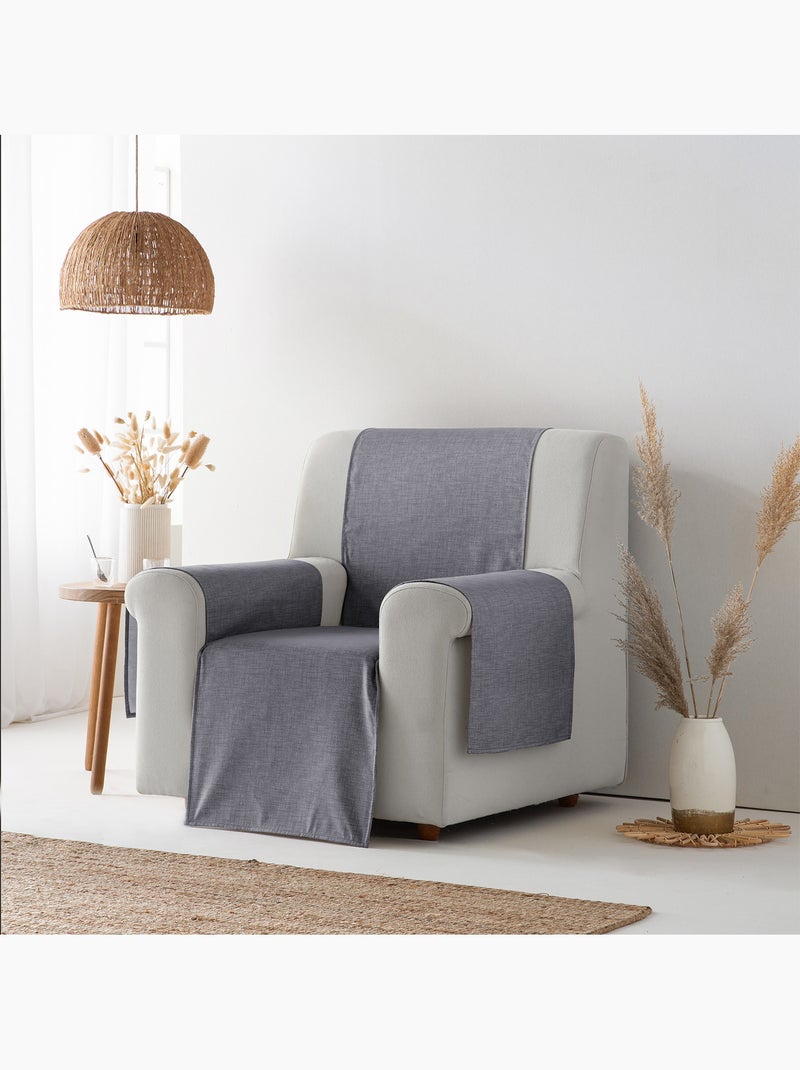 Cubre sofá 1 plaza, con goma ajustable - Gamusi. Gris - Kiabi