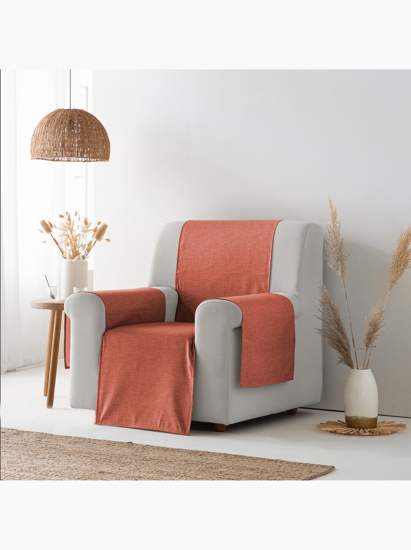 Cubre sofá 1 plaza, con goma ajustable - Gamusi. Ladrillo - Kiabi