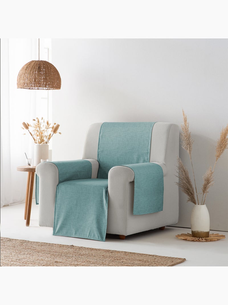 Cubre sofá 1 plaza, con goma ajustable - Gamusi. Verde agua - Kiabi