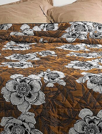 Cubrecama con estampado floral
