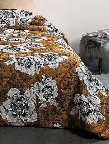 Cubrecama con estampado floral