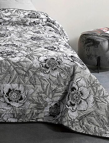 Cubrecama con estampado floral