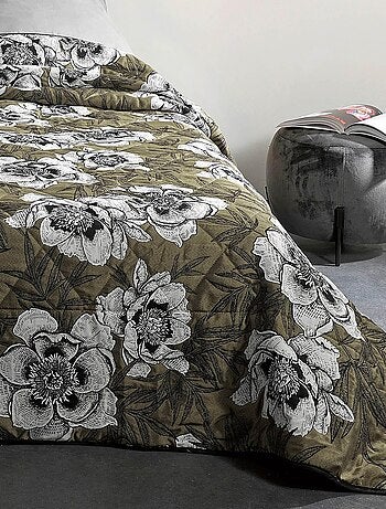 Cubrecama con estampado floral