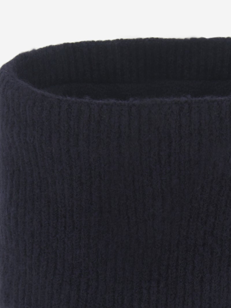 Cuello tubular de canalé Azul - Kiabi