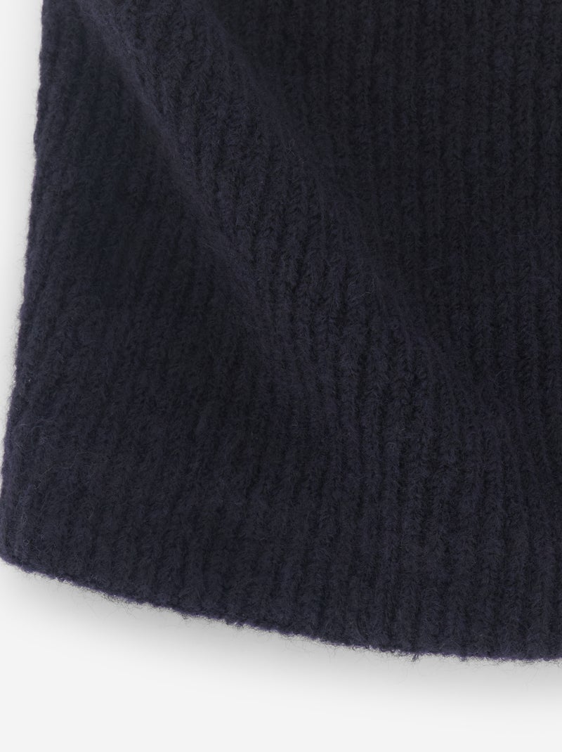 Cuello tubular de canalé Azul - Kiabi