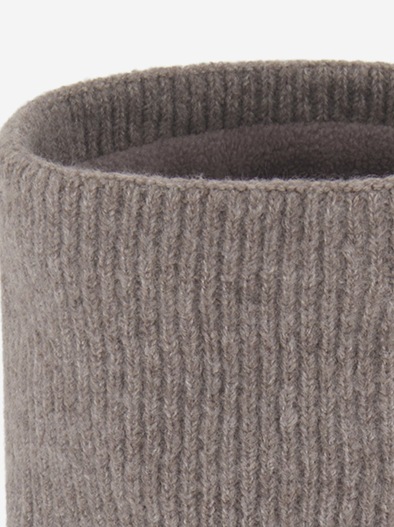 Cuello tubular de canalé Beige - Kiabi