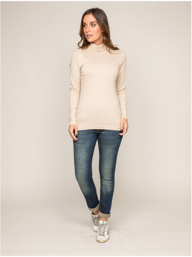 Cuello vuelto interior fusee Beige - Kiabi
