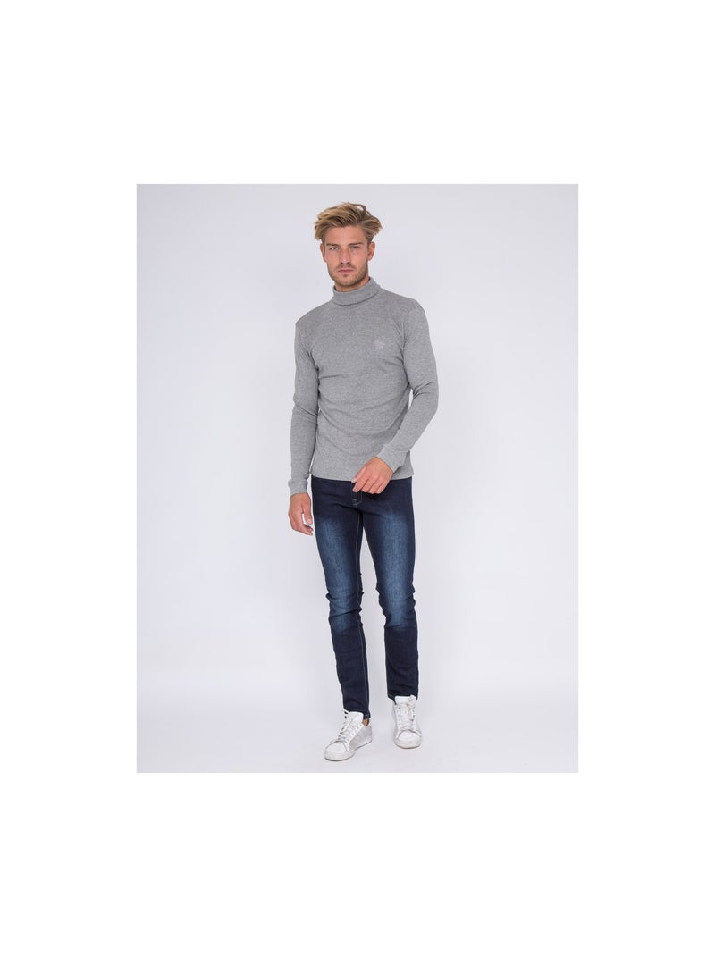 CUELLO VUELTO WAREN Gris jaspeado - Kiabi