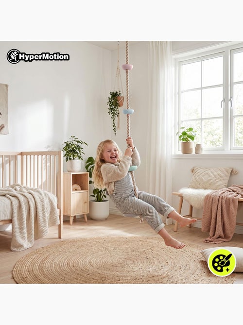 Cuerda de escalada y columpio 2 en 1 hypermotion – juego de aventura para niños - Kiabi