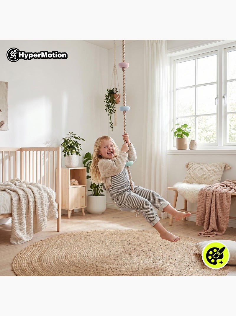 Cuerda de escalada y columpio 2 en 1 hypermotion – juego de aventura para niños Beige - Kiabi