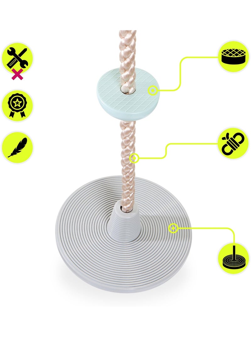 Cuerda de escalada y columpio 2 en 1 hypermotion – juego de aventura para niños Beige - Kiabi