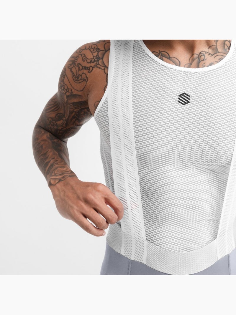 Culote corto ciclismo hombre ciclismo hombre bx fassa Blanco Gris - Kiabi