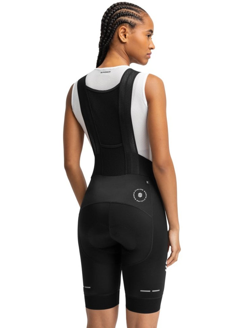 Culote corto ciclismo mujer ciclismo mujer bx time trial Negro - Kiabi