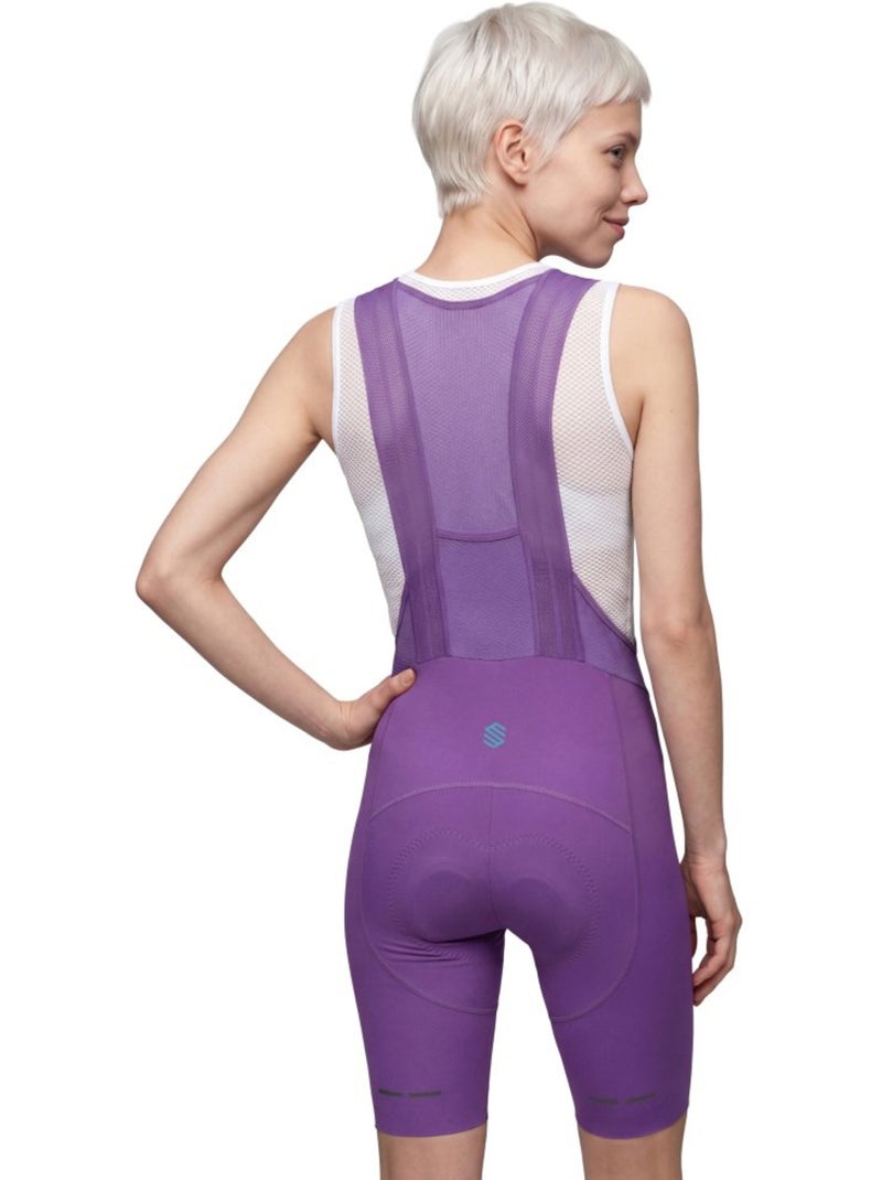 Culote corto ciclismo mujer mujer bx-w neon riders Violeta - Kiabi