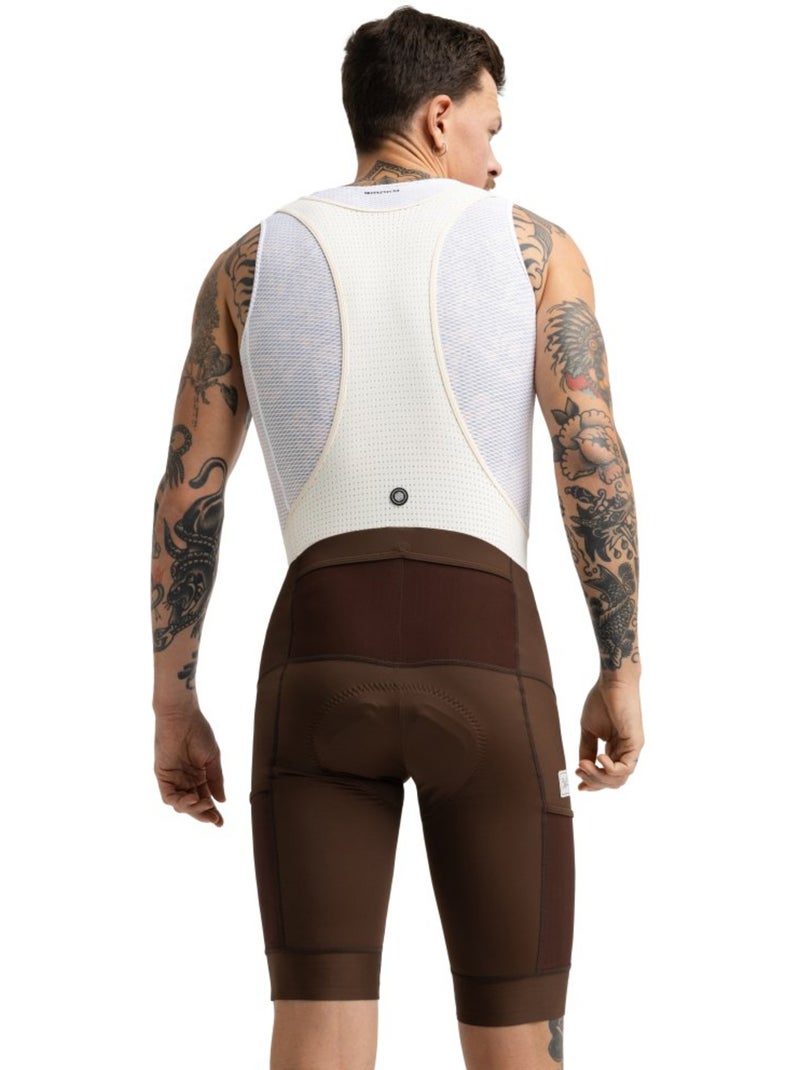 Culote corto gravel hombre ciclismo hombre rugged Marrón - Kiabi