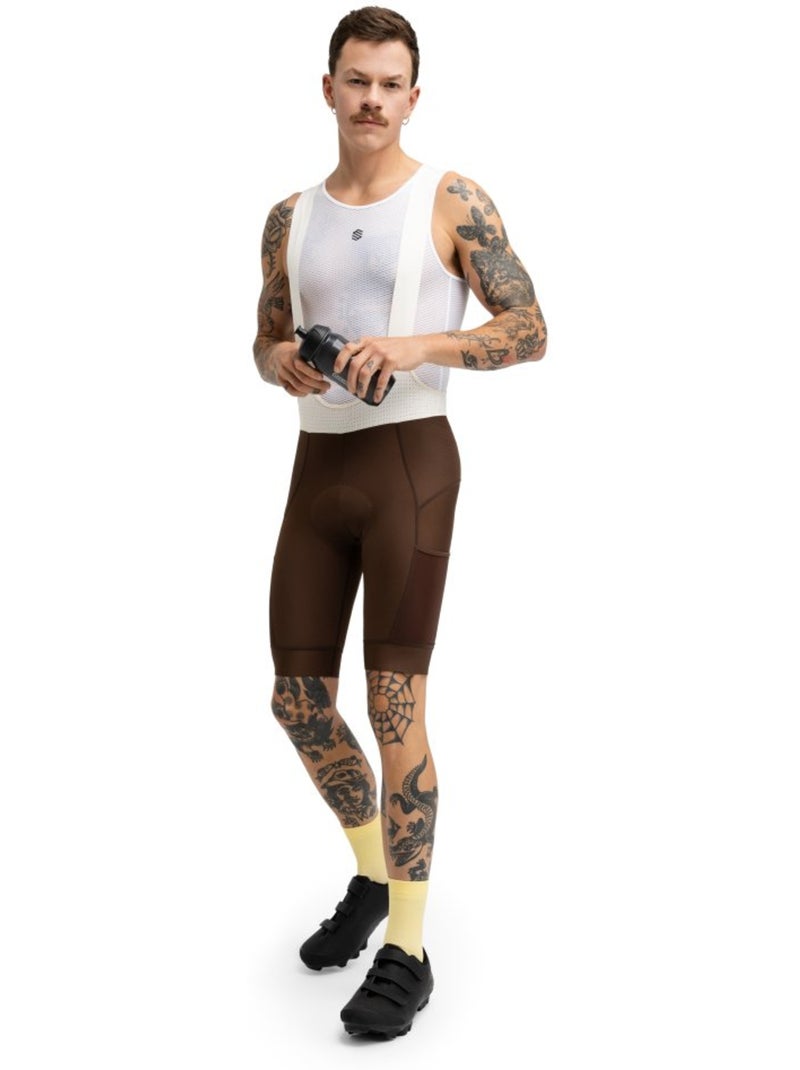 Culote corto gravel hombre ciclismo hombre rugged Marrón - Kiabi